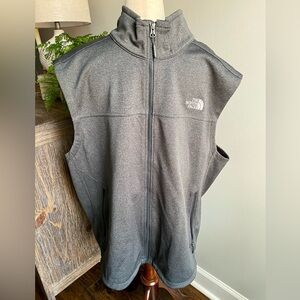 The North Face Men's XXL Canyonwall Zip Up Vest Pockets Dark Gray Heather